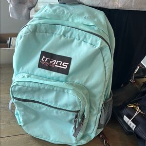 trans backpack by JANSPORT excellent condition AQUA lots of pockets